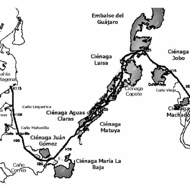 Cienagas torica y betana mapa